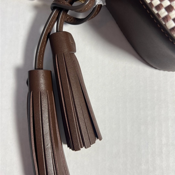 Tory Burch McGraw Woven Plaid Camera Bag - Picture 8 of 9